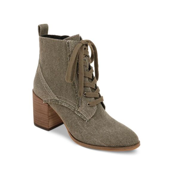 SPLENDID Shoes - SPLENDID Womens Green Pull Tab Lace Comfort Leonardo Block Heel Booties 9.5 M